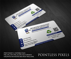 Visitenkarten-Design von Pointless Pixels India für Brajkovich Demolition & Salvage (WA) Pty Ltd | Design: #4838975