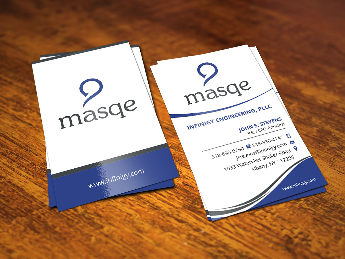 Business Card Design by INDIAN_Ashok for Infinigy, Masqe | Design: #4942497