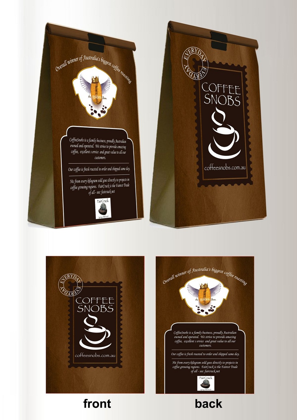 Packaging Design by J.C for coffeesnobs | Design #1407093