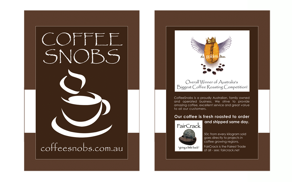 Packaging Design by LisaMarie for coffeesnobs | Design #1363884