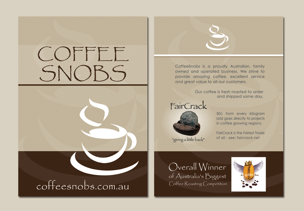 Packaging Design by LisaMarie for coffeesnobs | Design #1368184