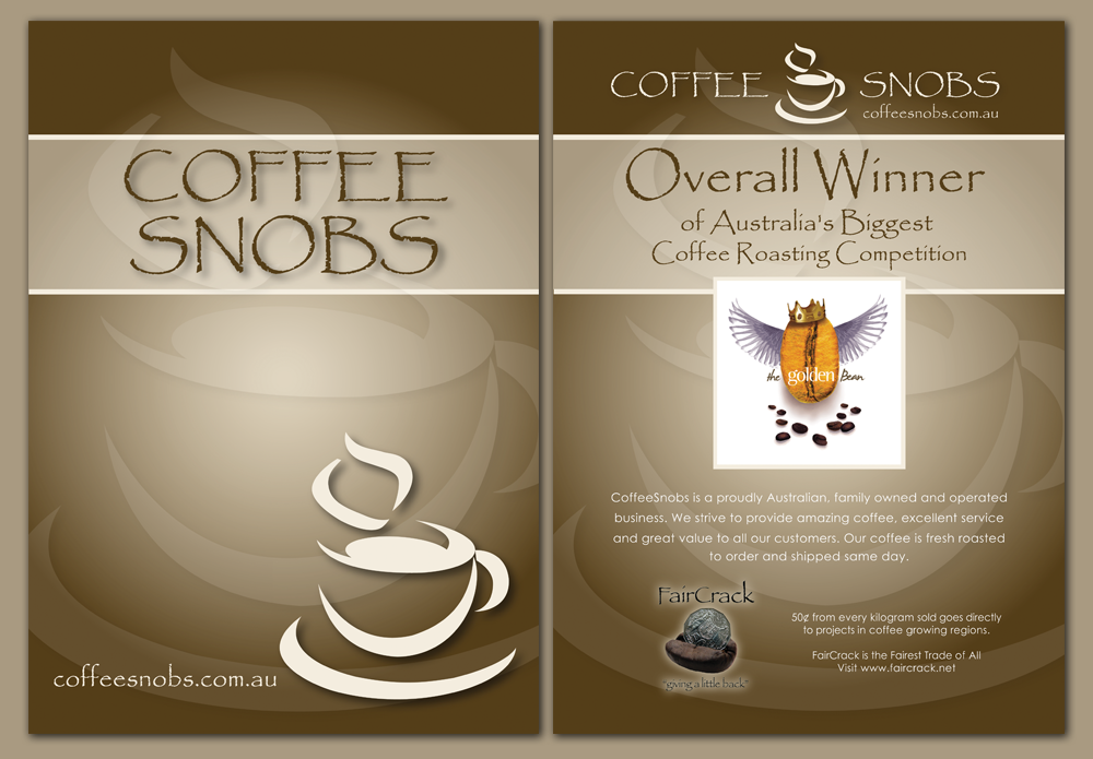 Packaging Design by LisaMarie for coffeesnobs | Design #1416320