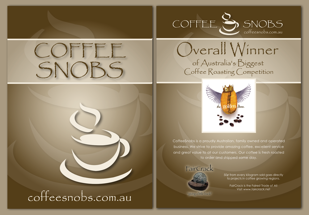 Packaging Design by LisaMarie for coffeesnobs | Design #1432111