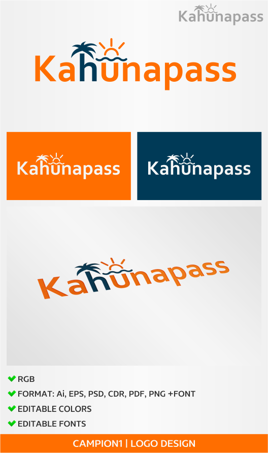 Logo Design by artsterdam for Kahunapass Inc. | Design #4907392