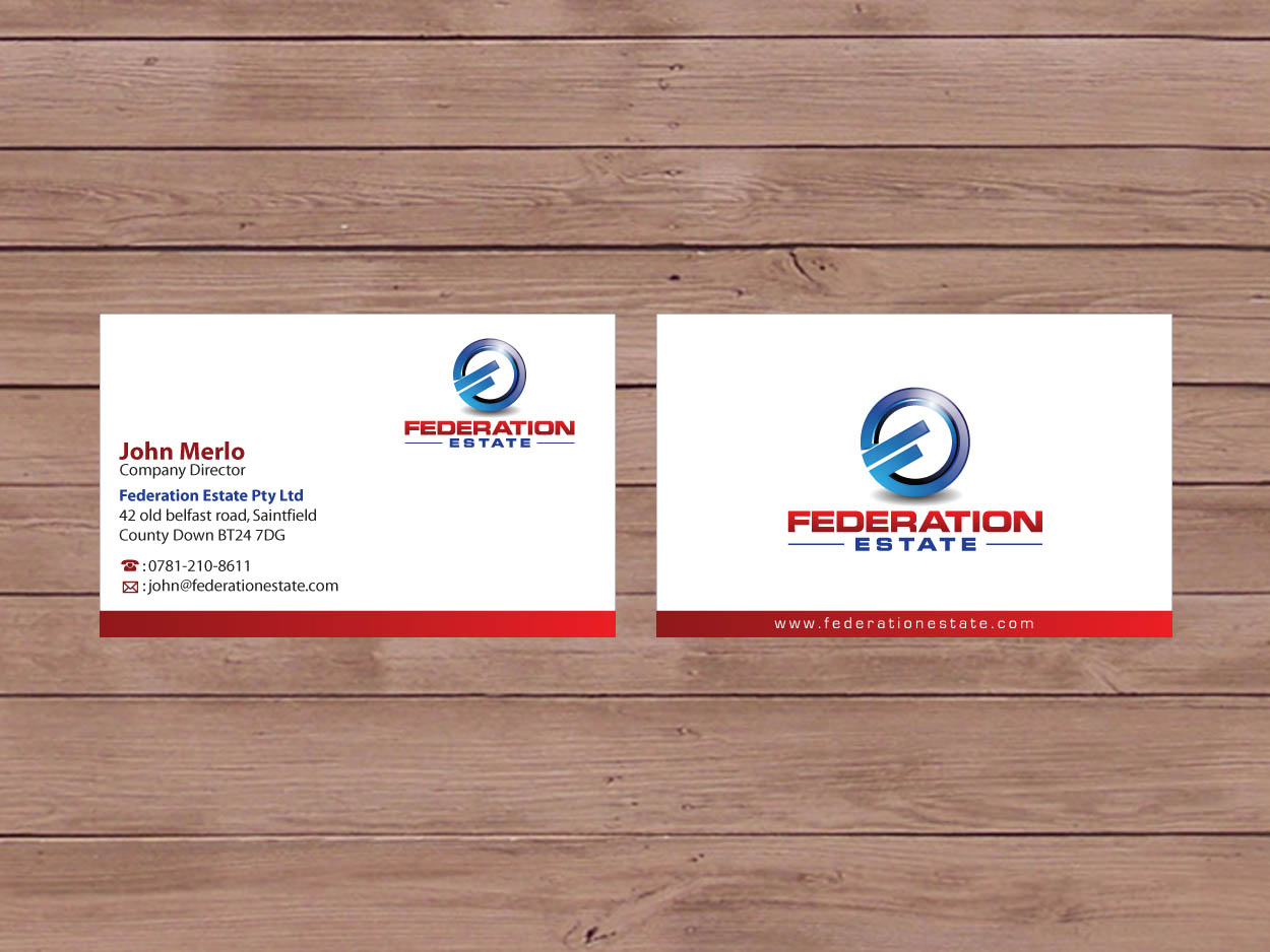 Visitenkarten-Design von Priyo Subarkah für Federation Estate Pty Ltd | Design #232109