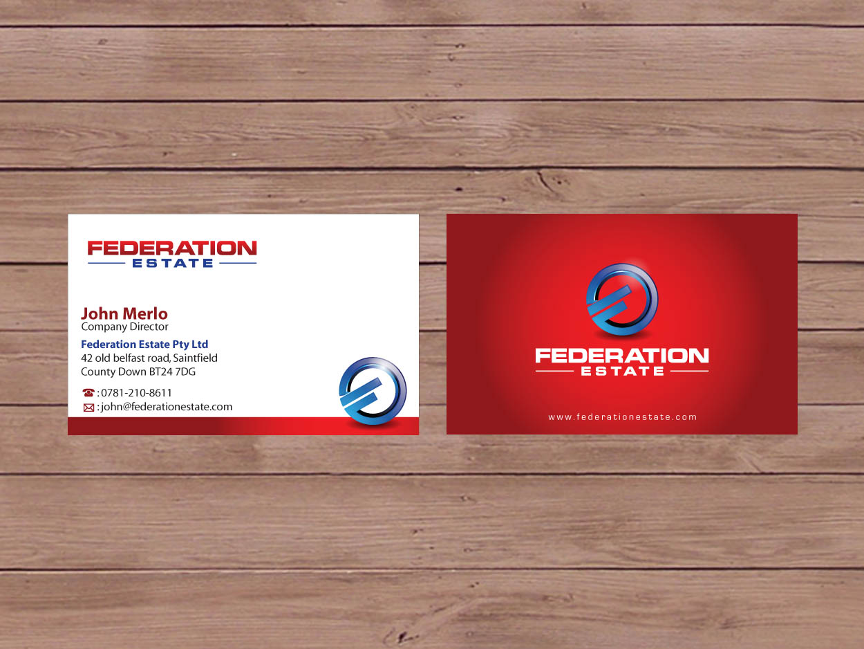 Business Card Design by Priyo Subarkah for Federation Estate Pty Ltd | Design #232143