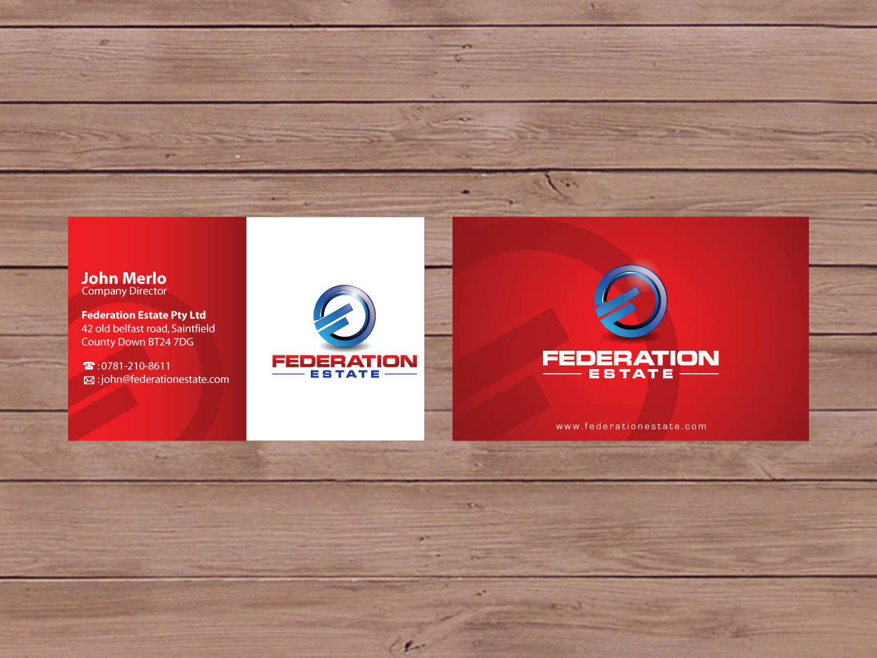 Business Card Design by Priyo Subarkah for Federation Estate Pty Ltd | Design #232155