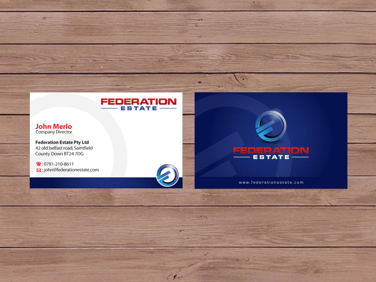 Business Card Design by Priyo Subarkah for Federation Estate Pty Ltd | Design #233692
