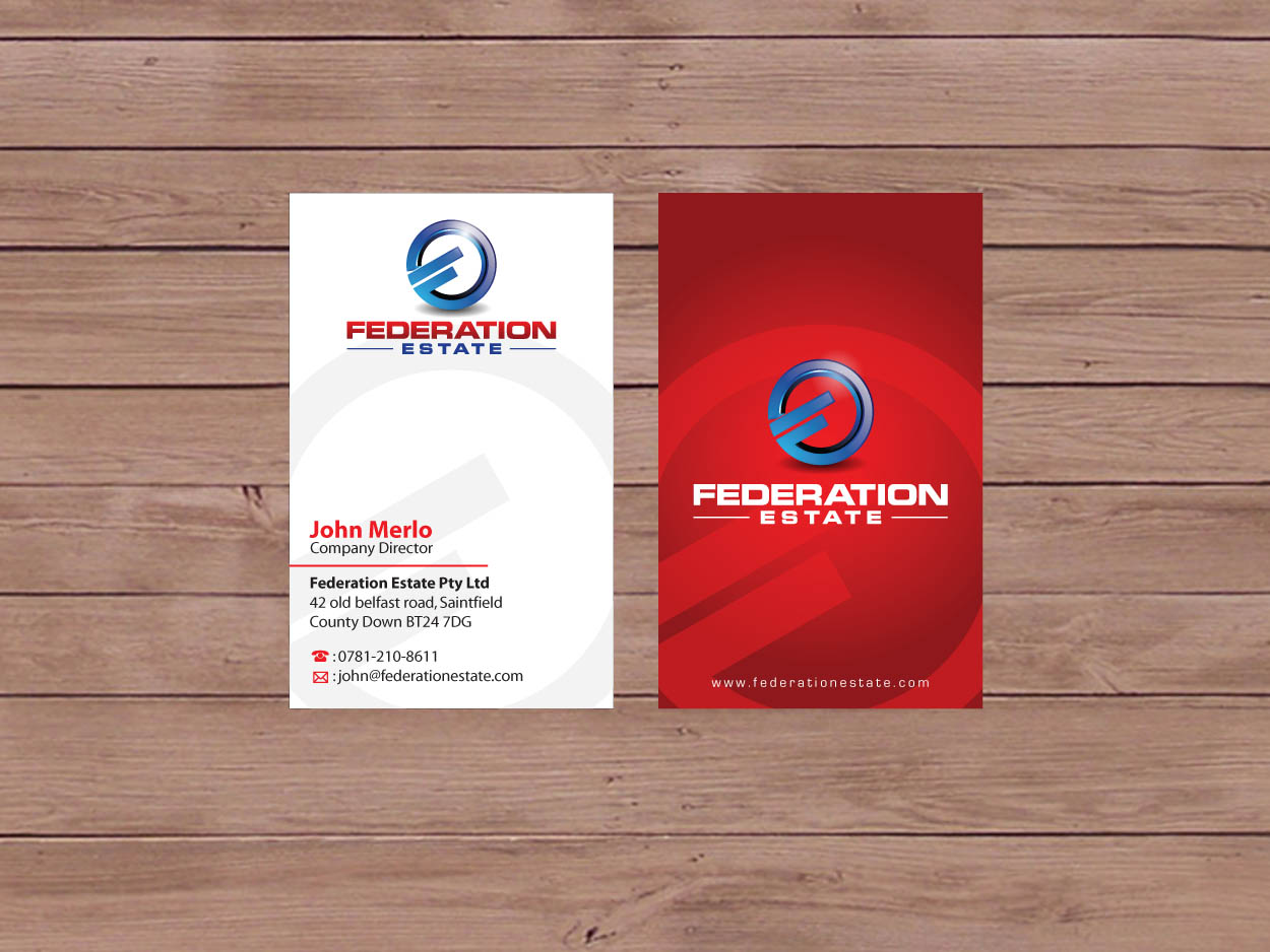 Business Card Design by Priyo Subarkah for Federation Estate Pty Ltd | Design #233694