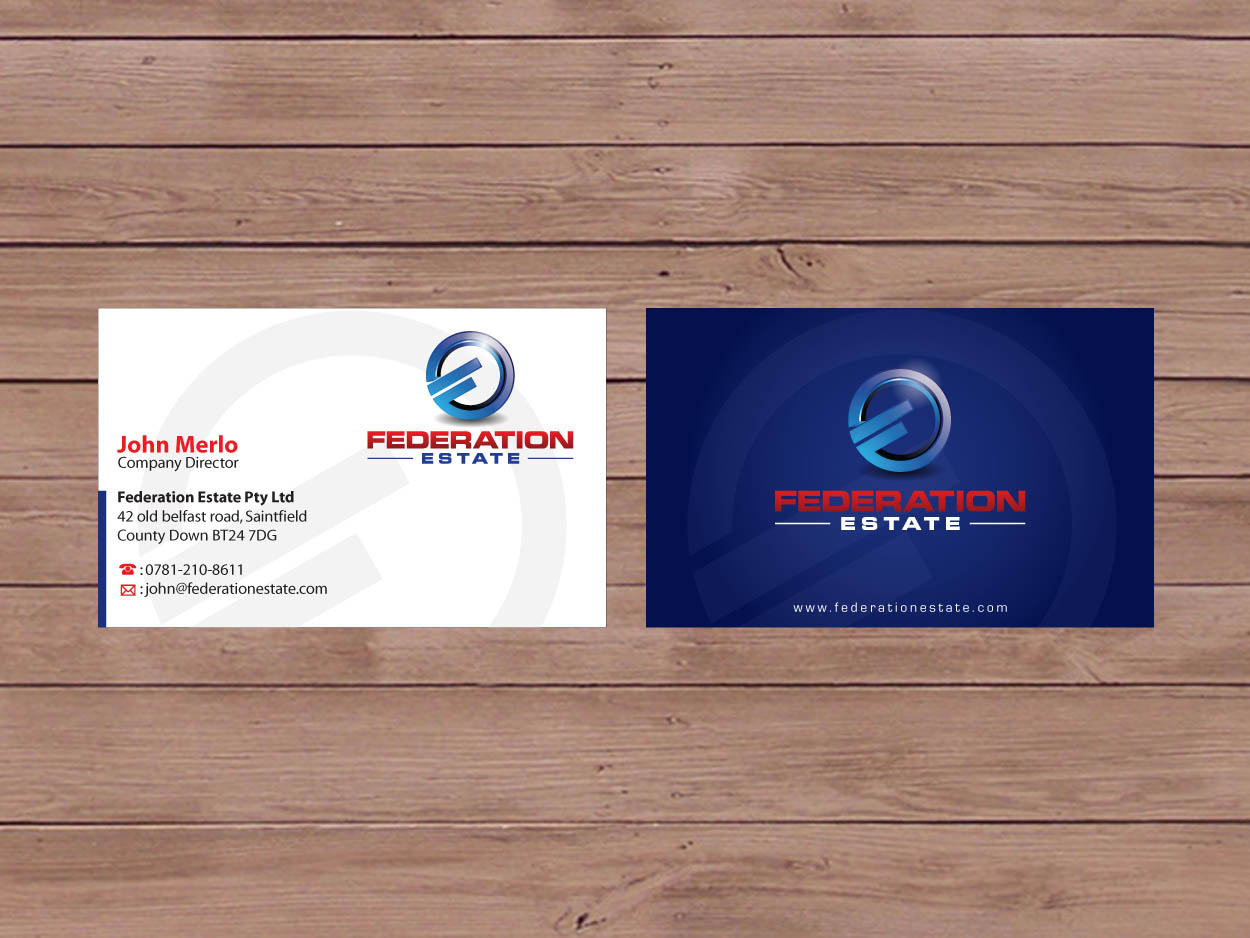 Business Card Design by Priyo Subarkah for Federation Estate Pty Ltd | Design #233697