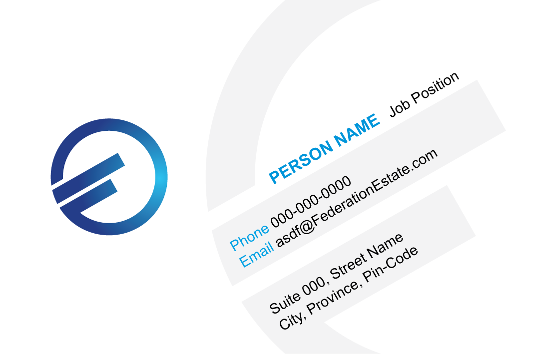 Business Card Design by gagan for Federation Estate Pty Ltd | Design #238233