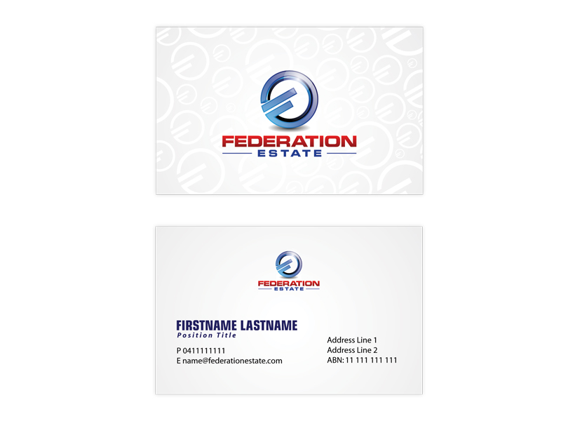 Diseño de Tarjeta de Presentación por sarahtiara para Federation Estate Pty Ltd | Diseño #234398