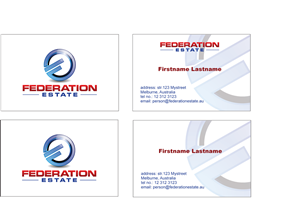 Diseño de Tarjeta de Presentación por Aleksandar para Federation Estate Pty Ltd | Diseño #231368