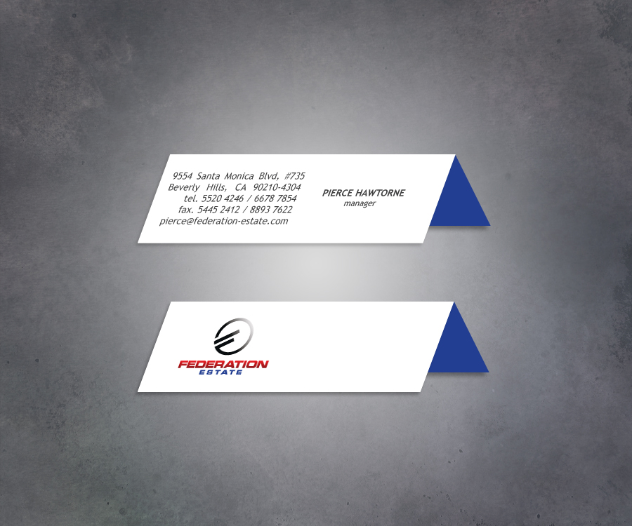 Diseño de Tarjeta de Presentación por refresh'D para Federation Estate Pty Ltd | Diseño #232973