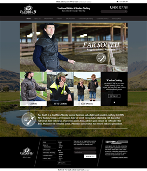 Home page design for a New Zealand clothing business | Web-Design von MIND