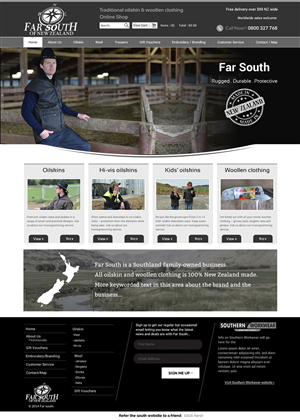 Home page design for a New Zealand clothing business | Web-Design von Sbss