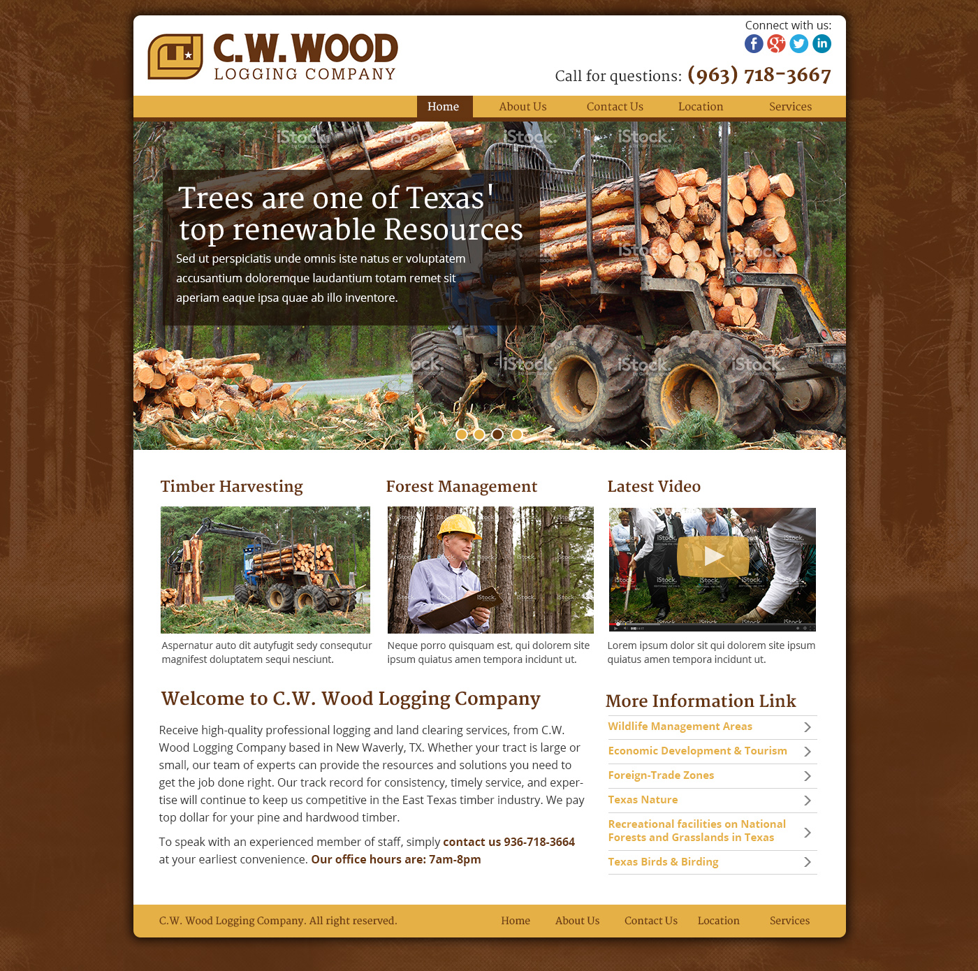 Web Design par Nelsur pour C.W.Wood Logging Company | Design #4912788