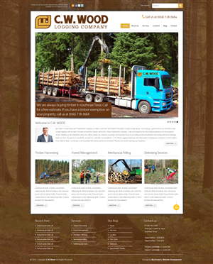 C.W.Wood Logging Web design