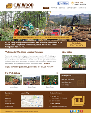 Web Design par harmi_199 pour C.W.Wood Logging Company | Design : #4913580