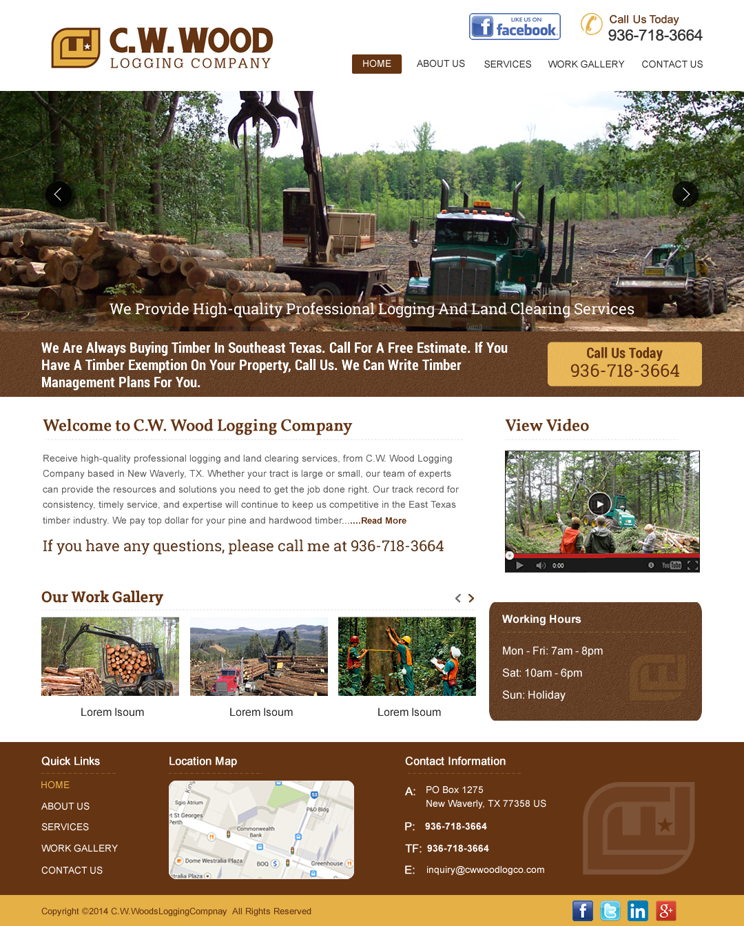 Web Design by harmi_199 for C.W.Wood Logging Company | Design #4913591
