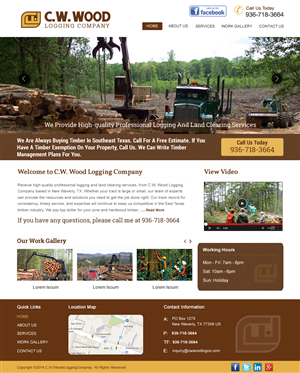 Web Design par harmi_199 pour C.W.Wood Logging Company | Design : #4913591
