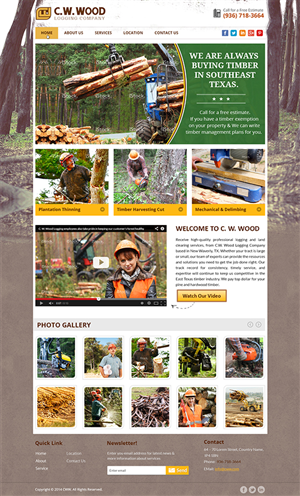 Web Design par Mayank Patel pour C.W.Wood Logging Company | Design #4931806