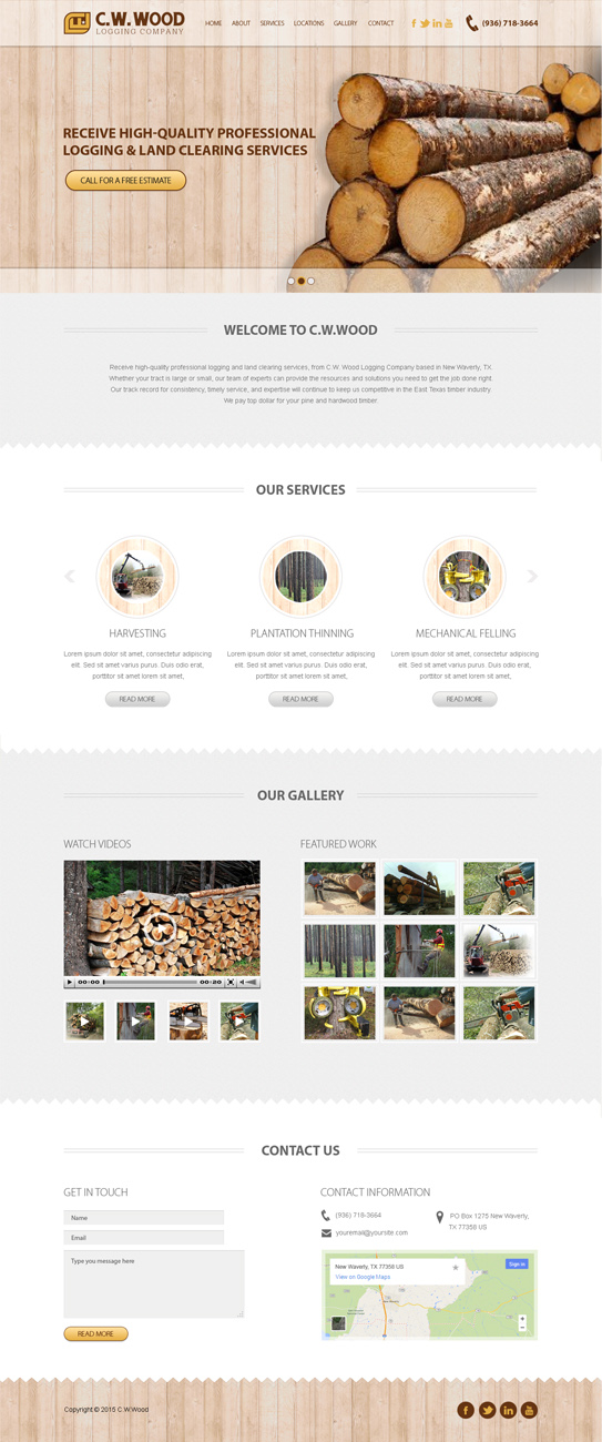 Web Design par Desire Design Solutions pour C.W.Wood Logging Company | Design #4918355