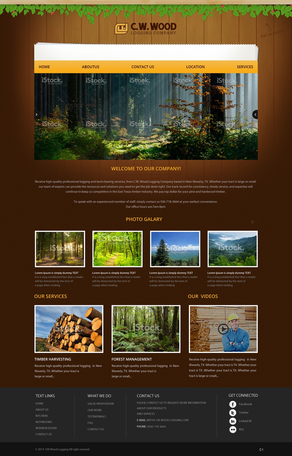 Web Design by pb for C.W.Wood Logging Company | Design #4918697