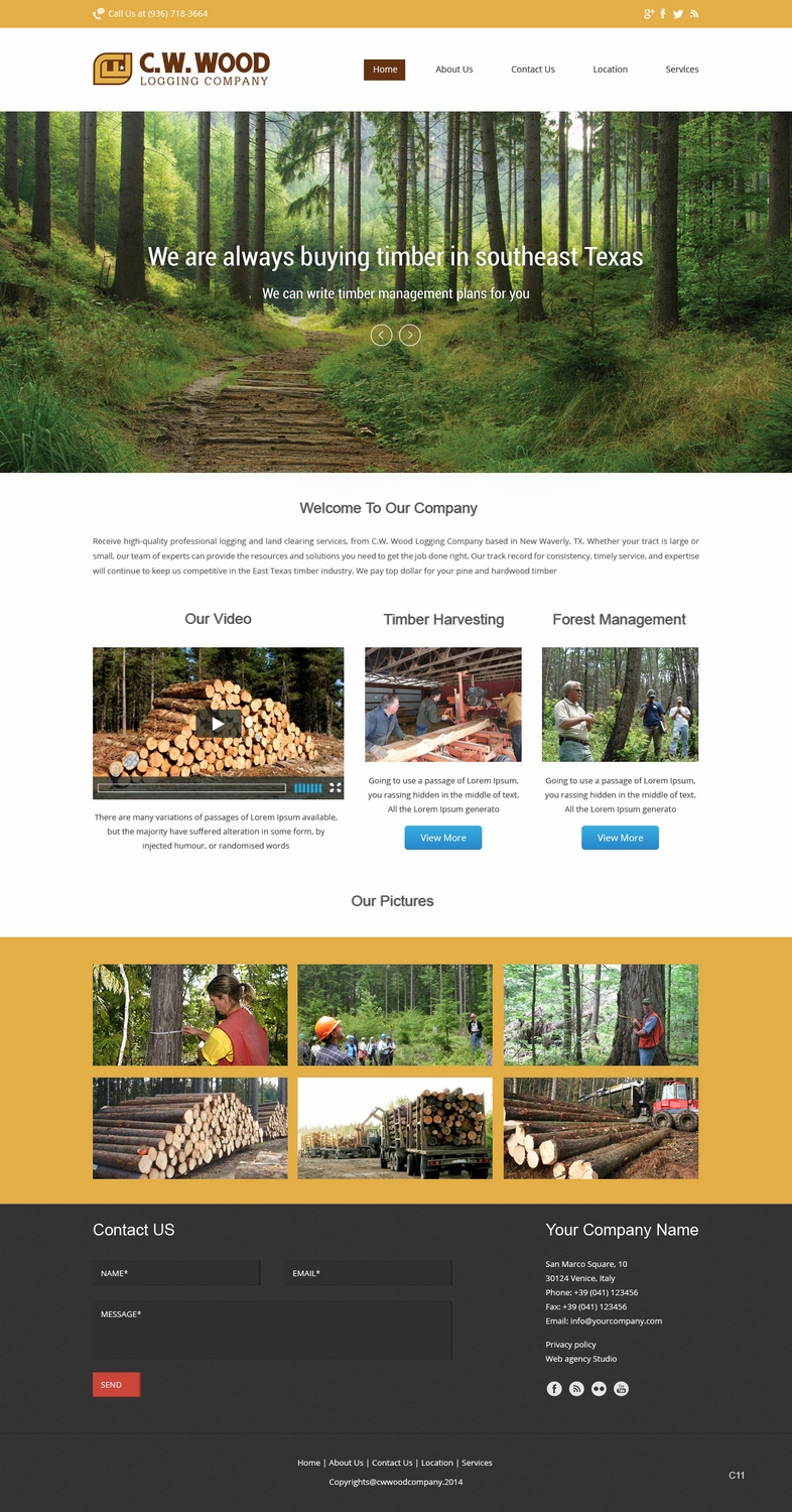 Web Design by pb for C.W.Wood Logging Company | Design #4918720