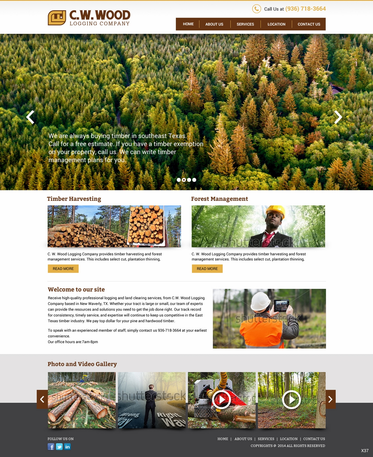 Web Design par pb pour C.W.Wood Logging Company | Design #4918725