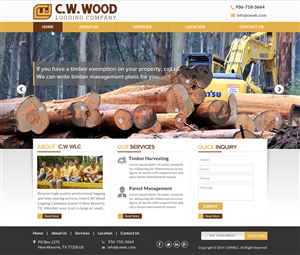 Web Design par Sbss pour C.W.Wood Logging Company | Design : #4916149