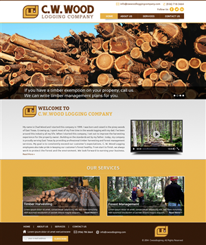 Web Design par Sbss pour C.W.Wood Logging Company | Design : #4916151