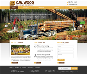 Web Design par Sbss pour C.W.Wood Logging Company | Design : #4916152