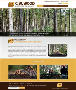 Web Design par Sbss pour C.W.Wood Logging Company | Design : #4916159