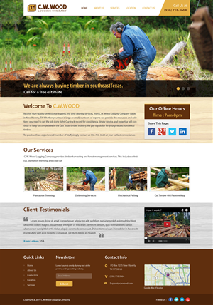 Web Design by Sbss for C.W.Wood Logging Company | Design: #4918742