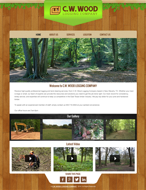 Web Design par rightway pour C.W.Wood Logging Company | Design #4961353