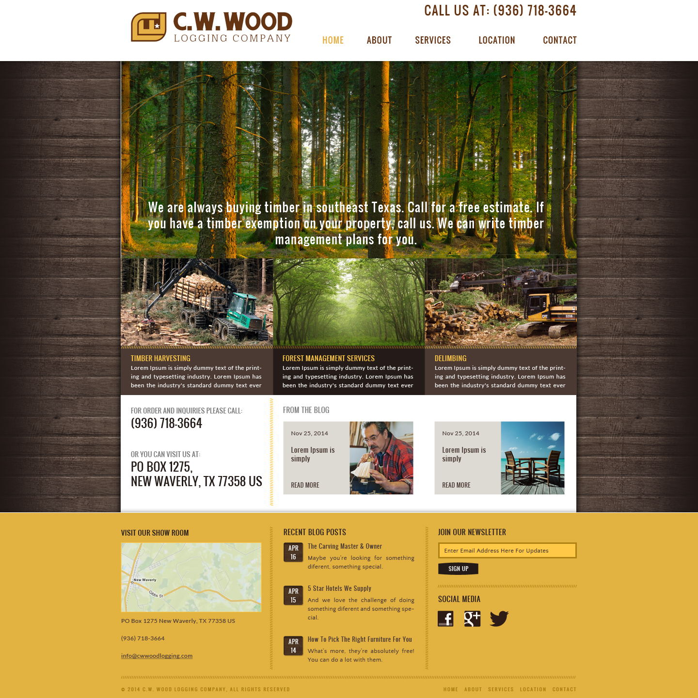 Web Design by Advent Innovative for C.W.Wood Logging Company | Design #4964640