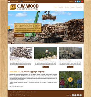 Web Design by Advent Innovative for C.W.Wood Logging Company | Design: #4966452