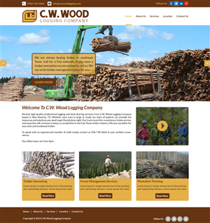 Web Design by Advent Innovative for C.W.Wood Logging Company | Design: #4966631
