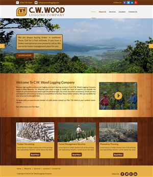 Web Design by Advent Innovative for C.W.Wood Logging Company | Design: #4966803