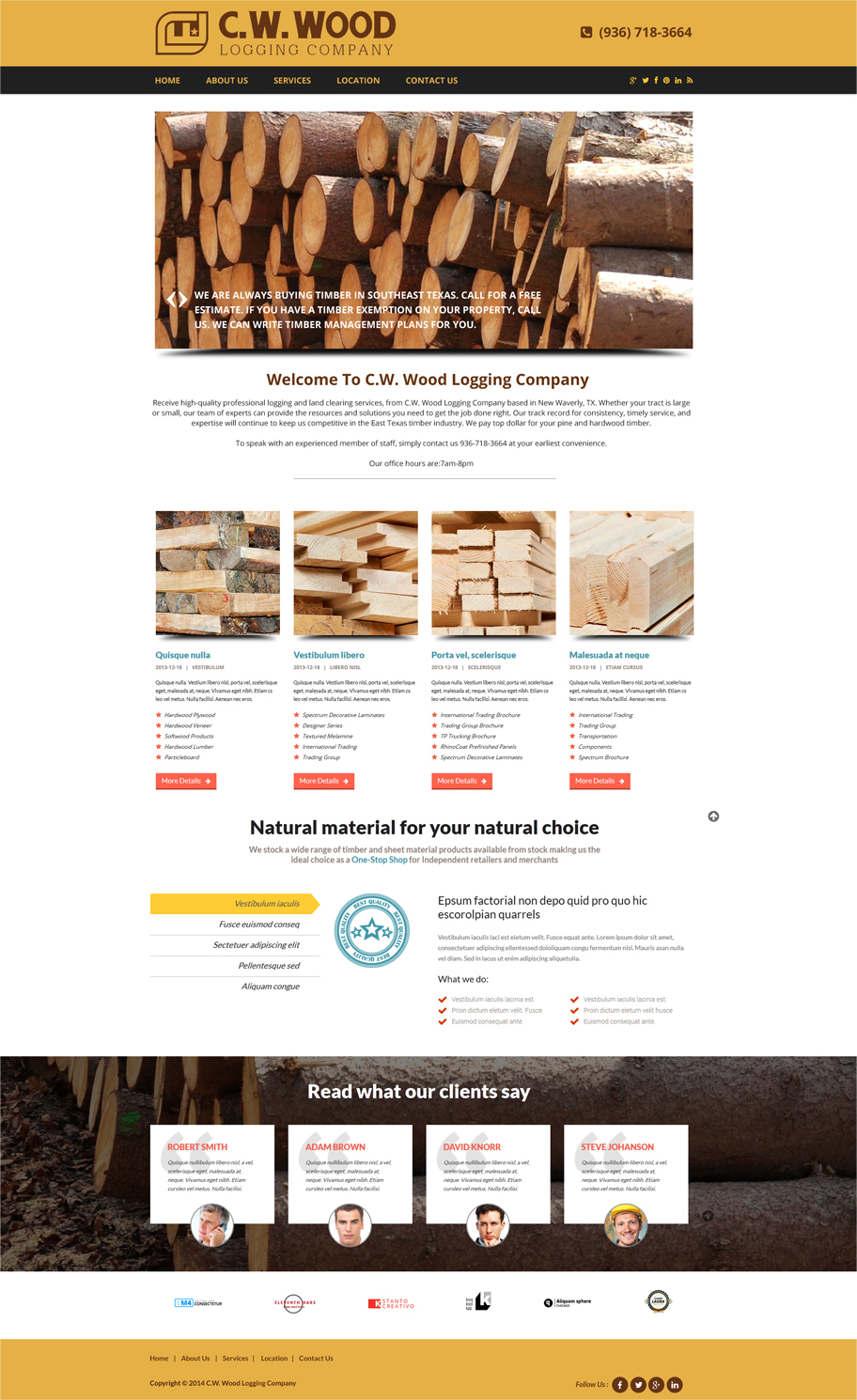 Web Design by Advent Innovative for C.W.Wood Logging Company | Design #4967121