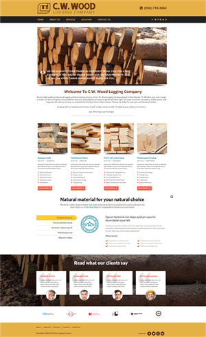 Web Design by Advent Innovative for C.W.Wood Logging Company | Design: #4967121
