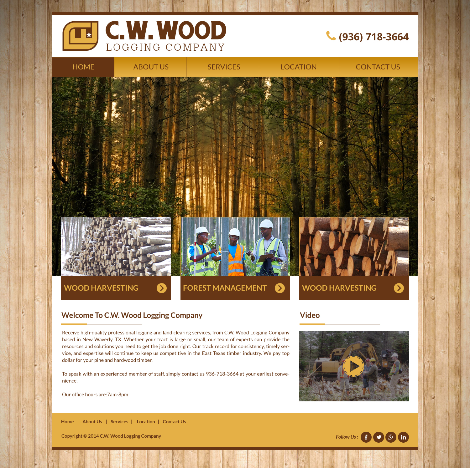 Web Design by Advent Innovative for C.W.Wood Logging Company | Design #4967587