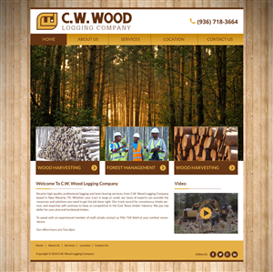 Web Design by Advent Innovative for C.W.Wood Logging Company | Design: #4967587