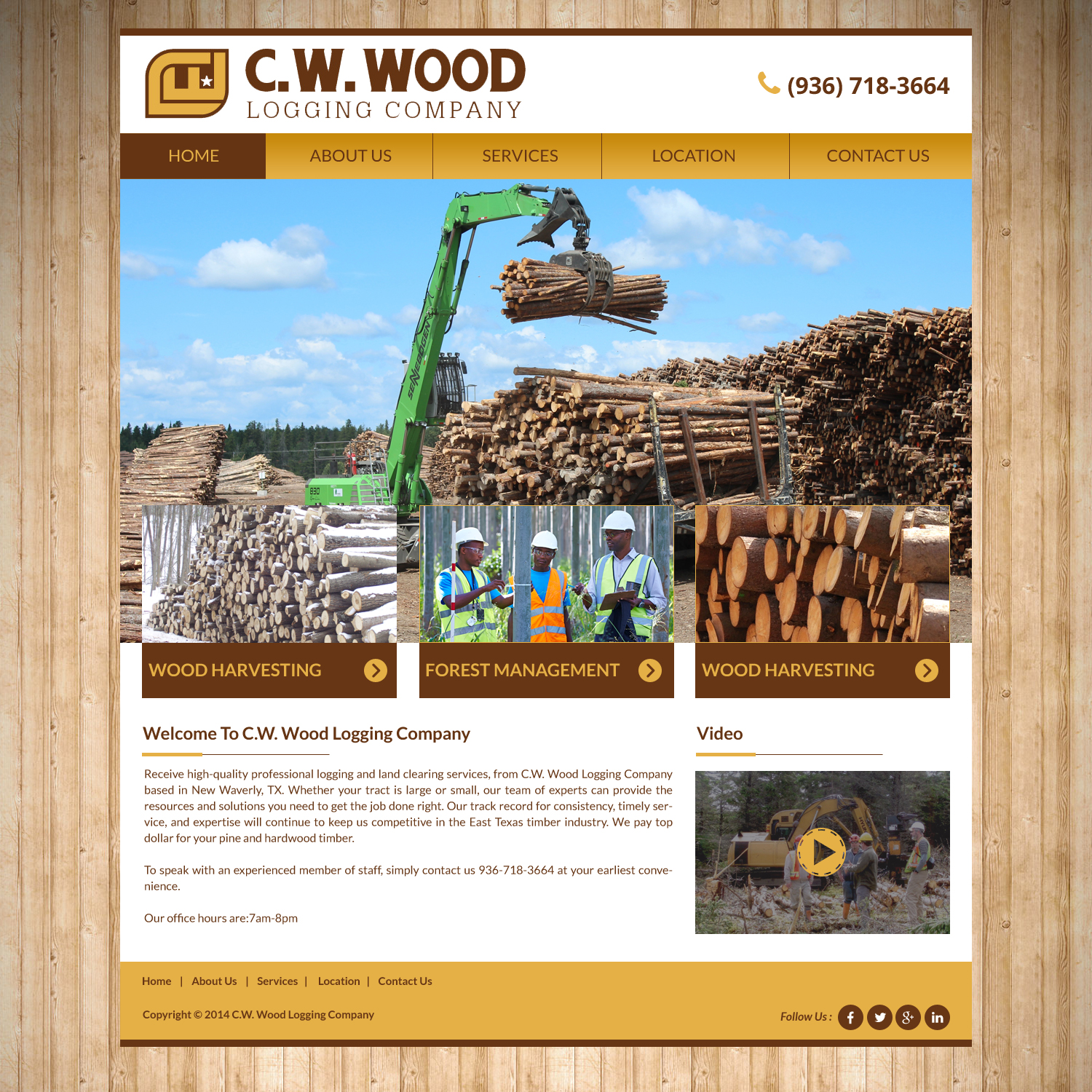 Web Design by Advent Innovative for C.W.Wood Logging Company | Design #4967608
