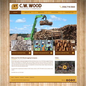 Web Design by Advent Innovative for C.W.Wood Logging Company | Design: #4967608
