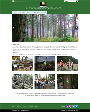 Web Design by Cool_Amy for C.W.Wood Logging Company | Design: #4911311