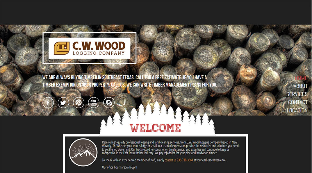 Web-Design von SeldomScene für C.W.Wood Logging Company | Design #4916384