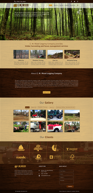 Web Design par Da Miracle pour C.W.Wood Logging Company | Design : #4944859