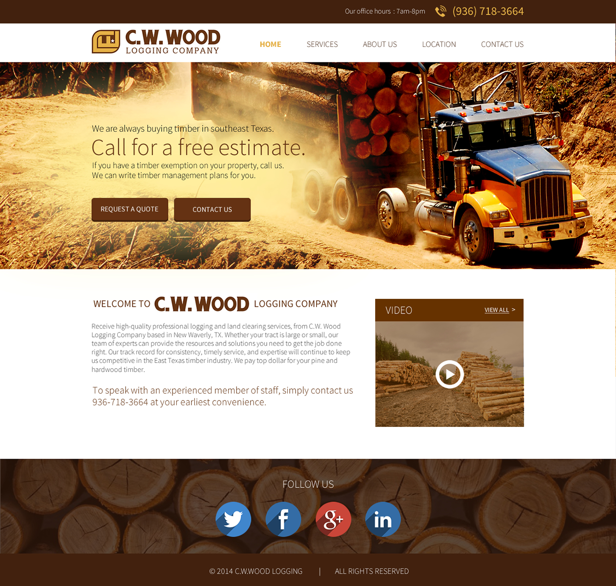 Web Design par Behriatech pour C.W.Wood Logging Company | Design #4921794